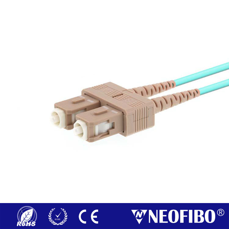 SC UPC Multi Mode Duplex OM3 Fiber Optic Patchcord