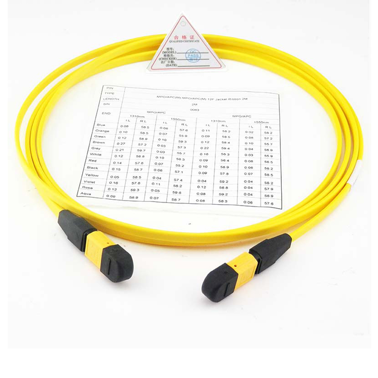 MPO UPC Single Mode Simplex Fiber Optic Patch Cord